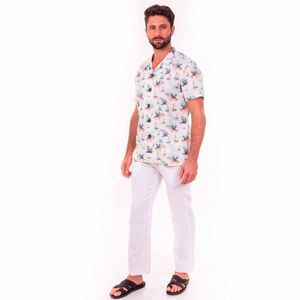 CAMISA CASUAL MANGA CORTA LINO REGULAR