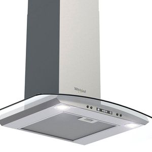 Campana Whirlpool de Pared Cristal 76 cm Gris Claro