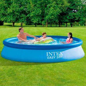 Piscina Azul Redonda con Aro Inflable Easy Set 3.66m x 76cm