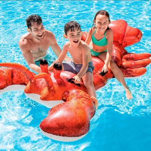 Flotador Inflable Montable con Forma de Langosta Intex 2.13m x 1.37m Para Mayores de 3 Años