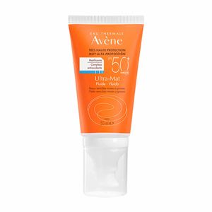 BLOQUEADOR SOLAR ULTRA-MAT DE TOQUE SECO SIN COLOR FPS 50+ PARA PIEL SENSIBLE AVÈNE 50 ML