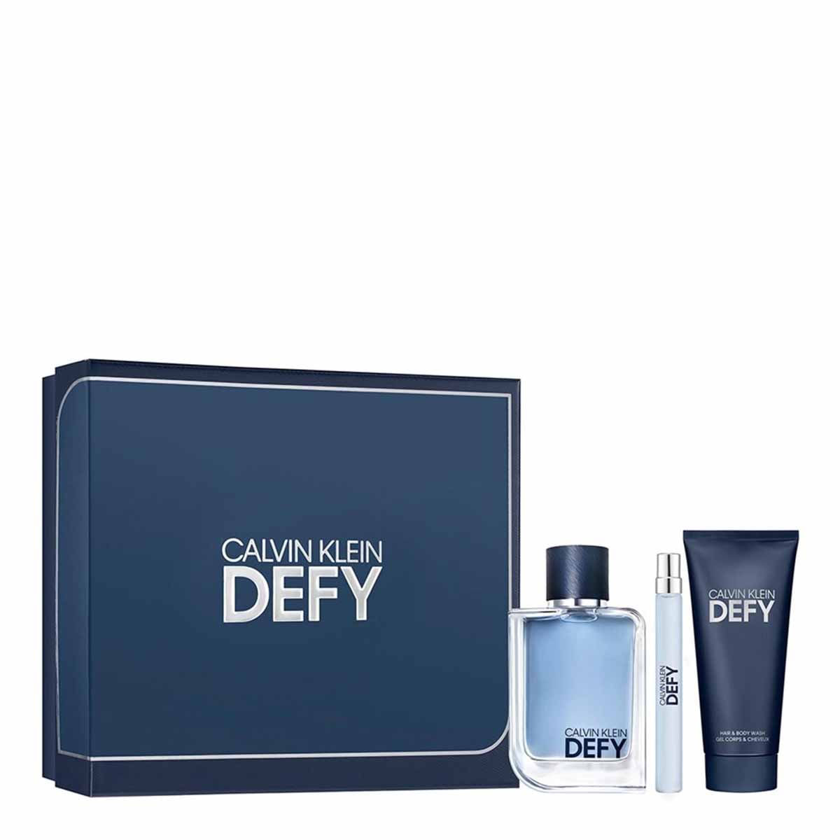 SET CK DEFY EDT100 FRAGANCIA MASCULINA - Gran Chapur