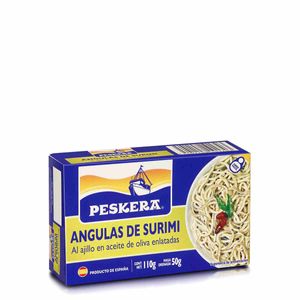 ANGULAS DE SURIMI AL AJILLO EN ACEITE DE OLIVA 110 G PESKERA