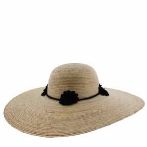 Sombrero Anida Palma Con Aplicación Grande