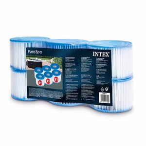 Paquete 6 Cartuchos De Filtración Para Spa Inflable Intex