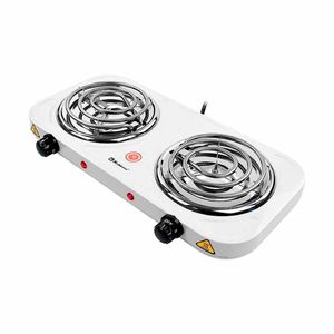Parrilla Eléctrica Koblenz PEKM-2000 EG 2 Quemadores en Espiral Blanco