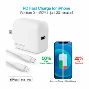 CARGADOR PARED USB C-LIGHTING NAZTECH