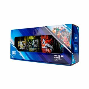 SET EXCLUSIVO DE 4 VASOS DE CRISTAL 2 - DC COMICS - JUSTICE LEAGUE