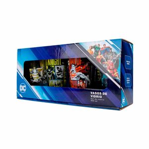 SET EXCLUSIVO DE 4 VASOS DE VIDRIO 1 - DC COMICS - JUSTICE LEAGUE