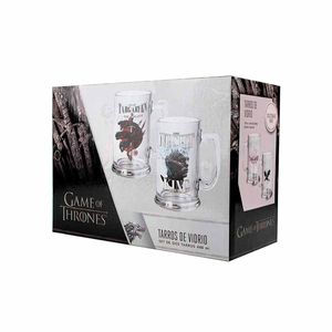 SET EXCLUSIVO DE 2 TARROS DE VIDRIO 2 - GAME OF THRONES