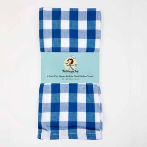 JUEGO DE TOALLAS DE COCINA CUADROS 6PCS ALGODÓN 50 X 75 CM