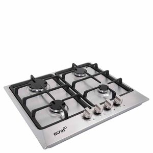 Parrilla De Gas Acros AP2420S De Empotrar 4 Quemadores Gris Claro