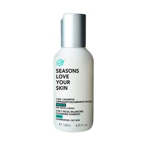 Jabón 3 En 1  Seasons Love Your Skin Shampoo Limpiador Equilibrante Facial Menta 120ml