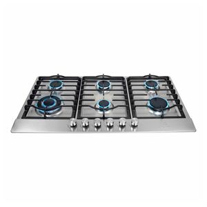 Parrilla de Gas Supra Diamond Steel de Empotrar 6 Quemadores Gris Inox