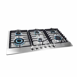 Parrilla de Gas Supra Diamond Steel de Empotrar 6 Quemadores Gris Inox