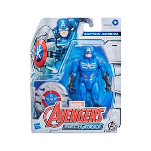 Figura Mech Strike del Capitán América de 15 cm con accesorio de batalla