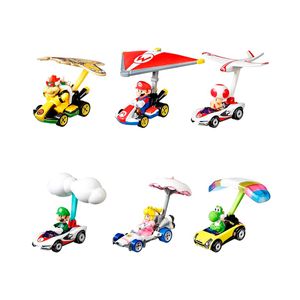 Hot Wheels Mario Kart Personajes Con Glitter