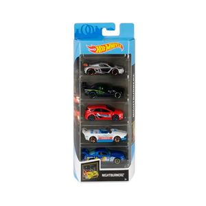 Surtido Sorpresa Mattel, Hot Wheels Vehículo Paquete de 5, modelos/colores aleatorios