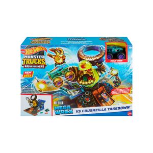 Hot Wheels Monster Trucks Arena De Demolición Reto Final Crushzilla Takedown Destructor Mattel