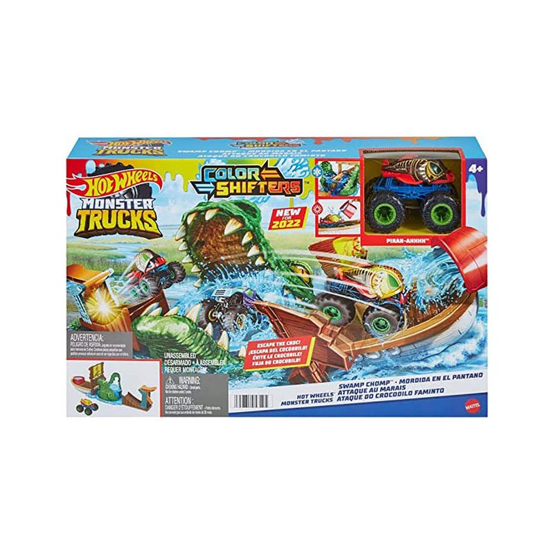 HOT WHEELS MONSTER TRUCKS ATAQUE DEL COCODRILO HAMBRIENTO Gran Chapur