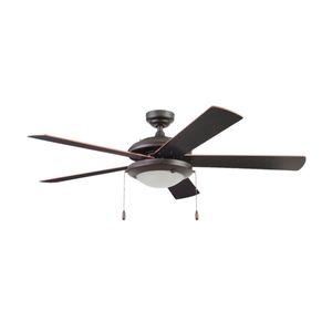 VENTILADOR VENDAVAL BRONCE 52PG 1 LUZ 5 ASPAS COOLFAN