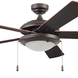 VENTILADOR VENDAVAL BRONCE 52PG 1 LUZ 5 ASPAS COOLFAN