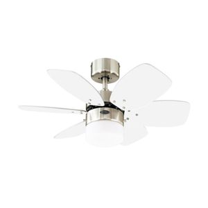 VENTILADOR CROMO 30IN CON LUZ SIN CTRL WESTINGHOUSE