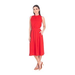 VESTIDO CASUAL MIDI SIN MANGA