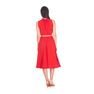 VESTIDO CASUAL MIDI SIN MANGA