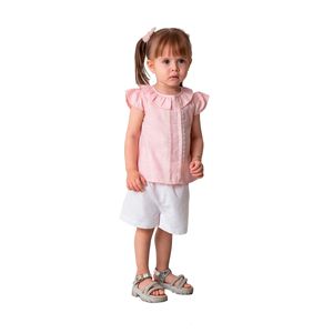 CONJ. BLUSA GORGUERA CON SHORT