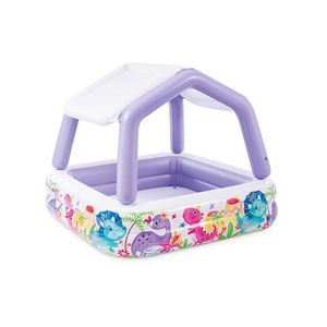 Piscina Inflable Cuadrada Para Bebe con Parasol Sun Shade 1.57m x 1.57 Para Más de 2 Años