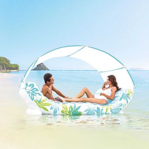Sillón LOUNGE Flotador Inflable Con Techo Tropical Canopy Intex Desmontable 2.24m x 1.5m x 1.65m Para Mayores de 14 Años