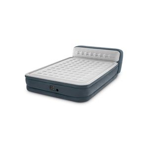 Cama de Aire con Cabecera DURA BEAM DELUXE ULTRA PUSH Con Forro Queen Intex 18 pulgadas Con Bomba Interna 110-120 V