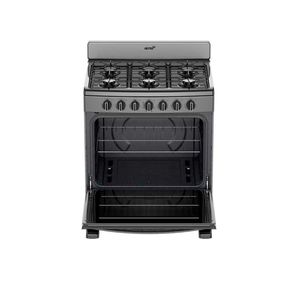 Estufa de Piso Acros AFR2000G Gas 6 Quemadores 30 Pulgadas Gris Inox