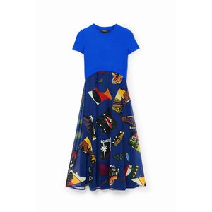 VESTIDO CASUAL LARGO MANGA CORTA