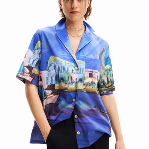 BLUSA CAMISERA CASUAL MANGA CORTA