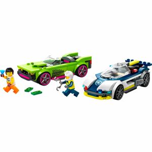COCHE DE POLICIA Y POTENTE DEPORTIVO