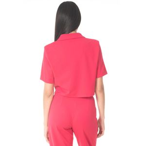 BLUSA CAMISERA LISA MANGA CORTA