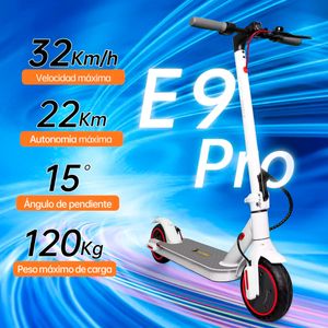 Scooter Eléctrico Honey Whale E9 Pro Plegable Blanco