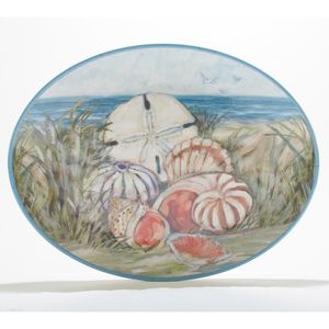 PLATON OVALADO MELAMINA HEAVY WEIGHT 18" X 13.5" SEACOAST