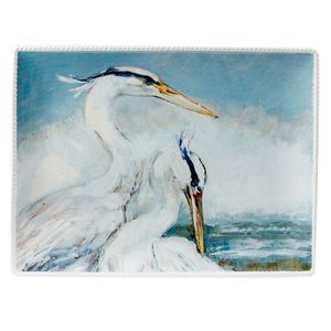 PLATON RECTANGULAR CERAMICA 16" X 12" SHOREBIRDS