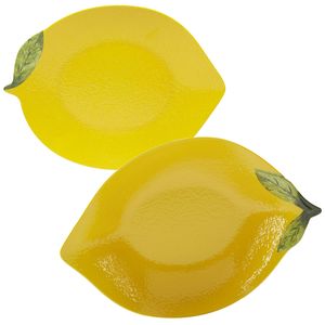 SET DE SERVICIO MELAMINA HEAVY WEIGHT 2PZAS LEMON ZEST. INCLUYE: PLATON SERVICIO Y TAZON SERVICIO LEMON ZEST