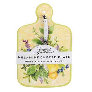 JUEGO DE TABLA DE QUESO CON CUCHILLO MELAMINA LEMON ZEST