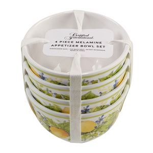 JUEGO DE 4 TAZONES 6" MELAMINA LEMON ZEST