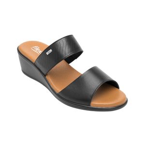 SANDALIA DE CONFORT CON PLATAFORMA EN PIEL
