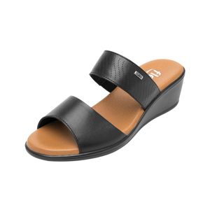 SANDALIA DE CONFORT CON PLATAFORMA EN PIEL