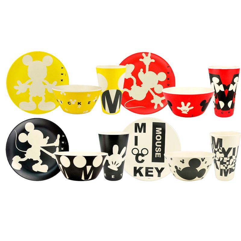 VAJILLA 12 PZAS DE BAMBU MICKEY Gran Chapur