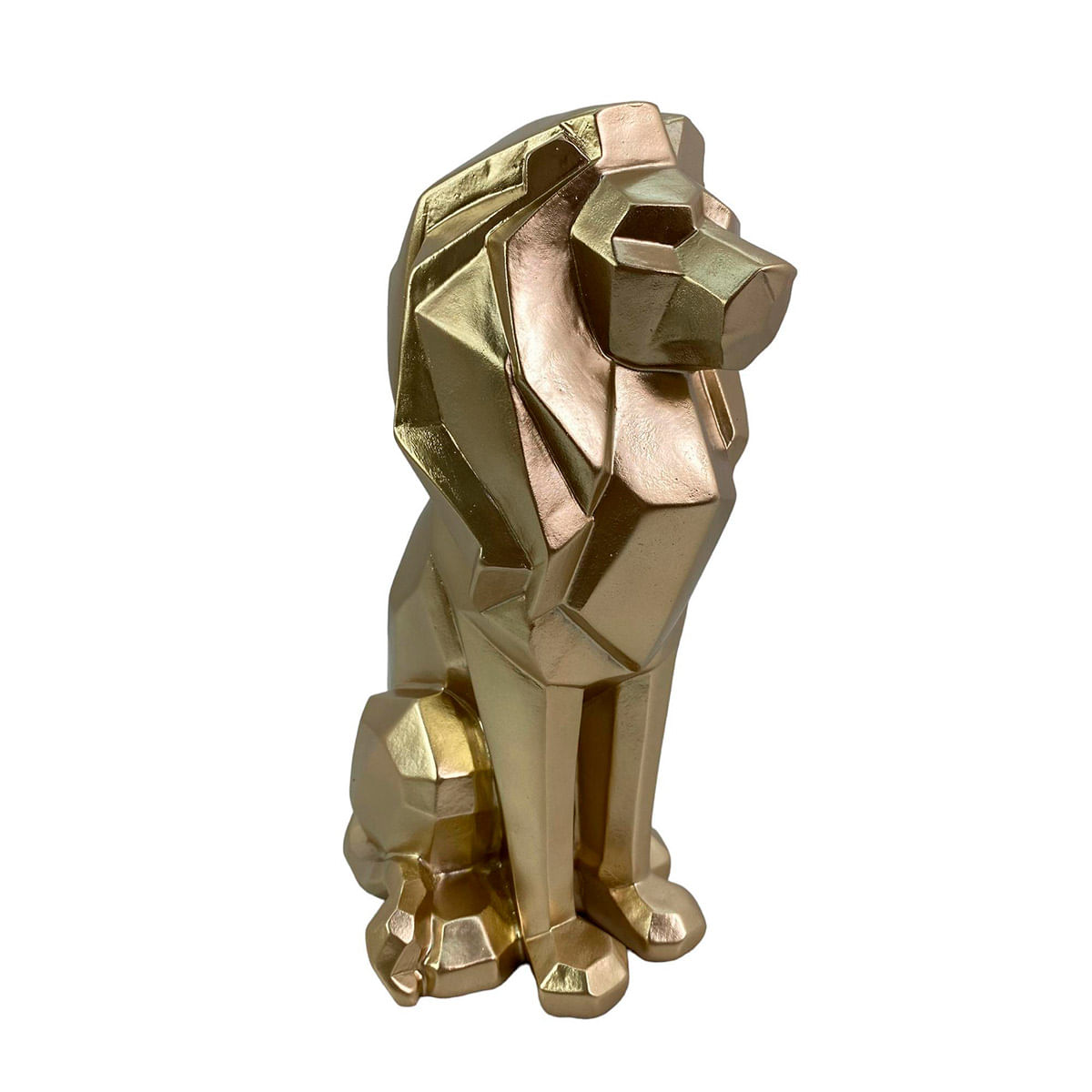 Sculpture Tigre Plaqué Or 24 Carats - 10,5x31x15,5 Cm, 1,3 Kg, Marque Cubic Gems, Décoration Luxe