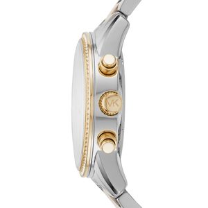 RELOJ MICHAEL KORS DAMA,EXTENSIBLE  ACERO COMBINADO,CARATULA PLATA,ANALOGO