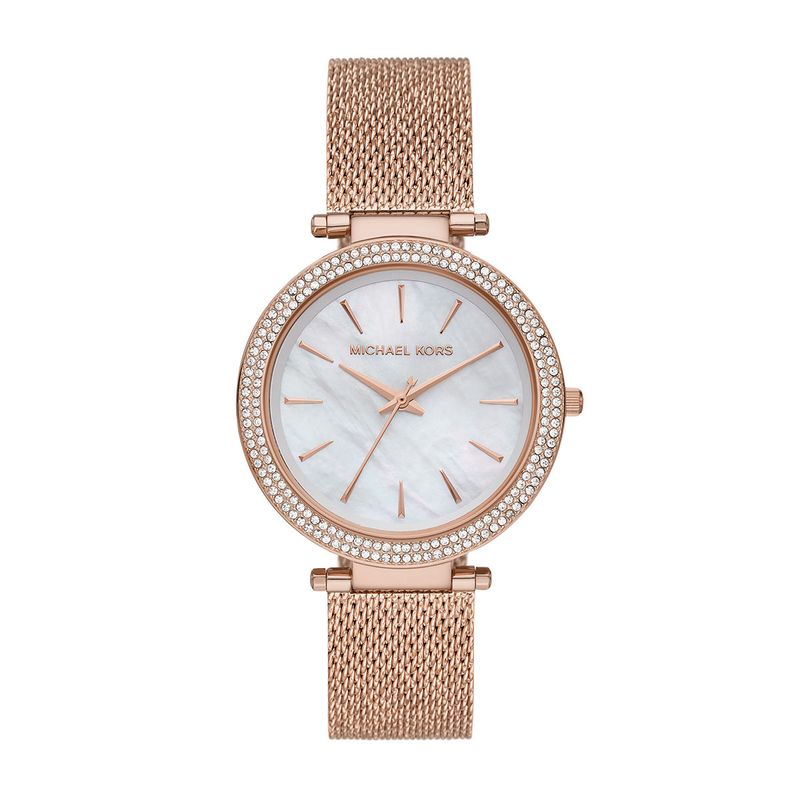 RELOJ MICHAEL KORS DAMA,EXTENSIBLE ACERO ORO ROSADO,CARATULA MADRE